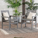 Modern 2 Piece Chevron Patio Chairs - Furniture Home Direct