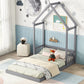 House-Shaped Roof Headboard Floor Bed, (Without Slats) - Furniture Home Direct