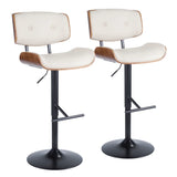 Lombardi - Mid Century Modern Adjustable Barstool - Furniture Home Direct