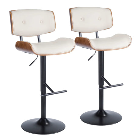 Lombardi - Mid Century Modern Adjustable Barstool - Furniture Home Direct