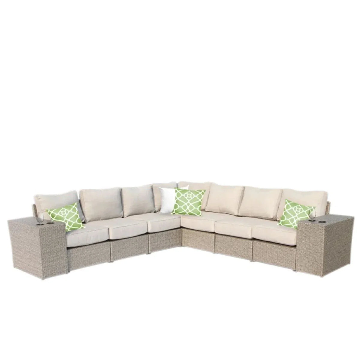 Rattan Sectional Sofa Set With Cushions - Furniture Home Direct