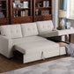 Upholstered Pull Out Sectional Sofa With Chaise - Furniture Home Direct