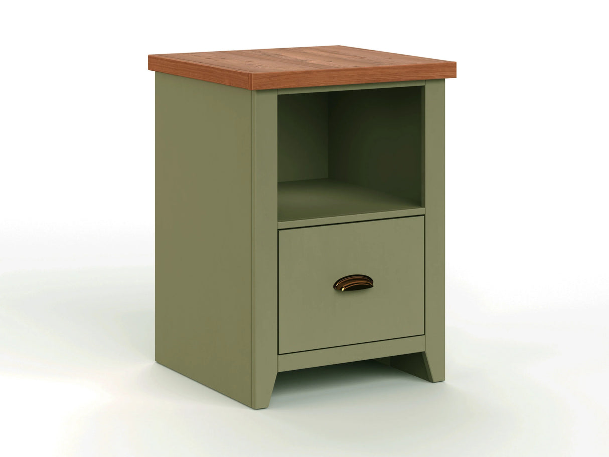 Vineyard - Drawer File - Sage Green, Fruitwood - Furniture Home Direct
