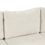 121.3" Modular Sleeper Sectional - Beige - Furniture Home Direct