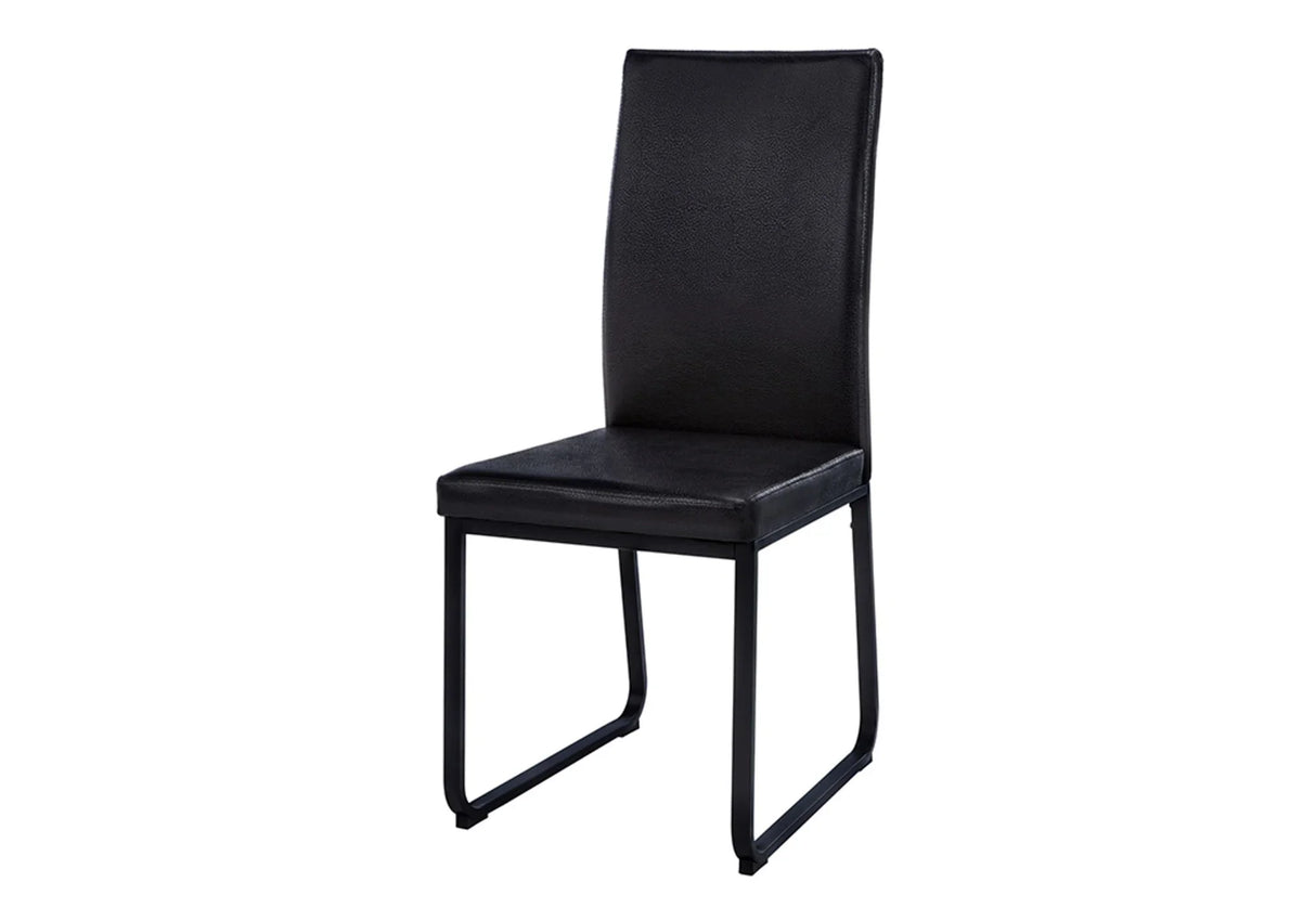 Dining Chair Side Upholstered, For Dining Room (Set of 2) - Black - Furniture Home Direct