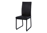 Dining Chair Side Upholstered, For Dining Room (Set of 2) - Black - Furniture Home Direct