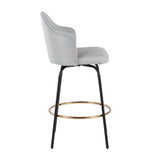 Ahoy - Contemporary Fixed Height Counter Stool Round Footrest (Set of 2) - Furniture Home Direct