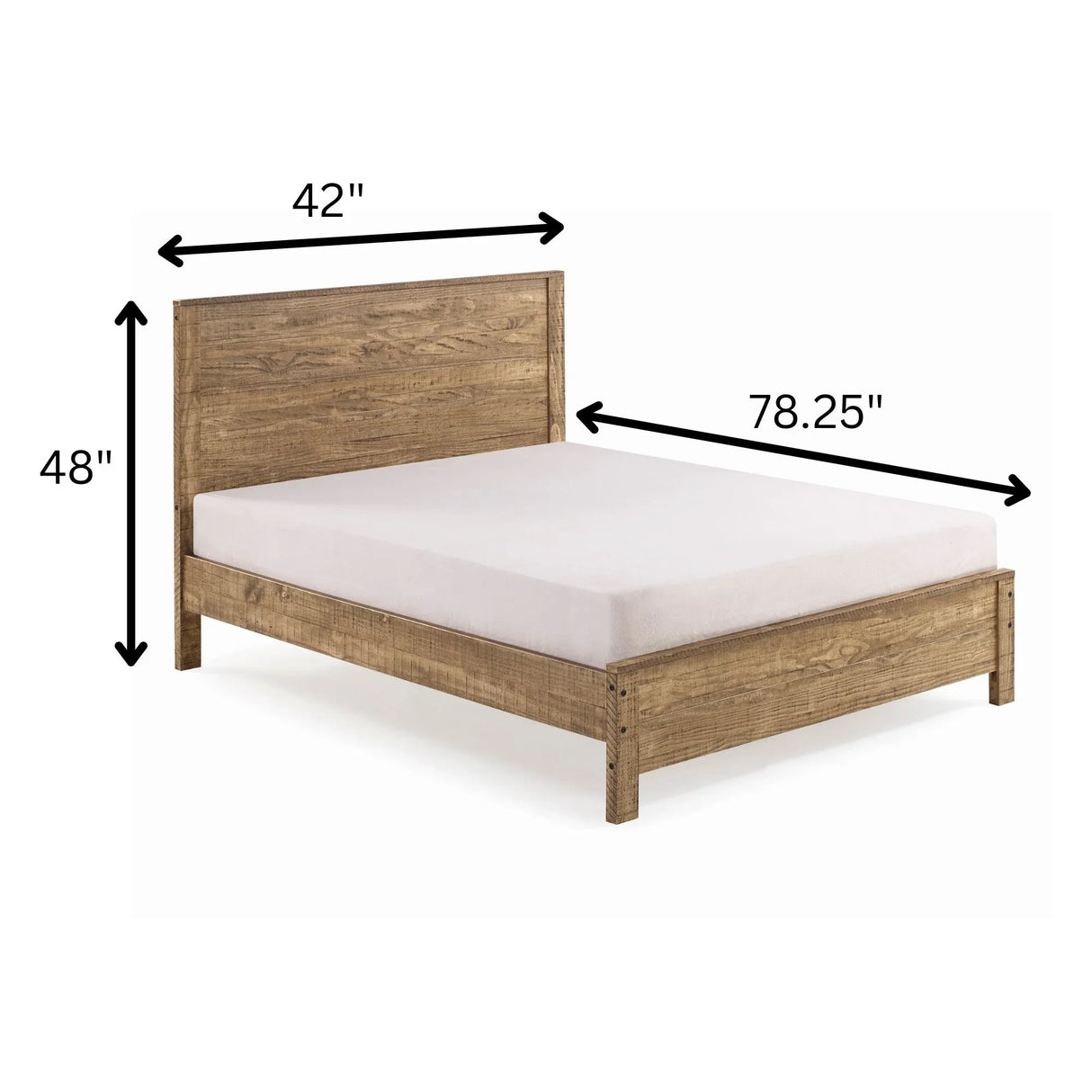 Albany - Bed Frame With Headboard, Heavy Duty Modern Rustic Design - Furniture Home Direct