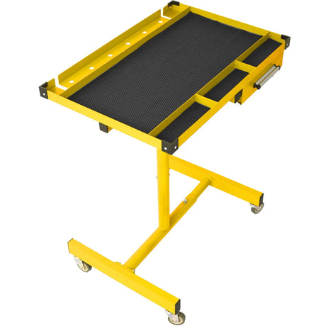 Adjustable Tear Down Work Table With Drawer For Garages, Repair Shops, And Diy, Portable, (4) 2.5" Swivel Casters, 220 Pound Capacity, Rubber Corners, Heavy Duty Steel - Furniture Home Direct