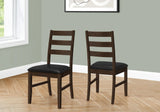 Dining Chair, Dining Room, Side, Upholstered, Transitional (Set of 2) - Black - Furniture Home Direct