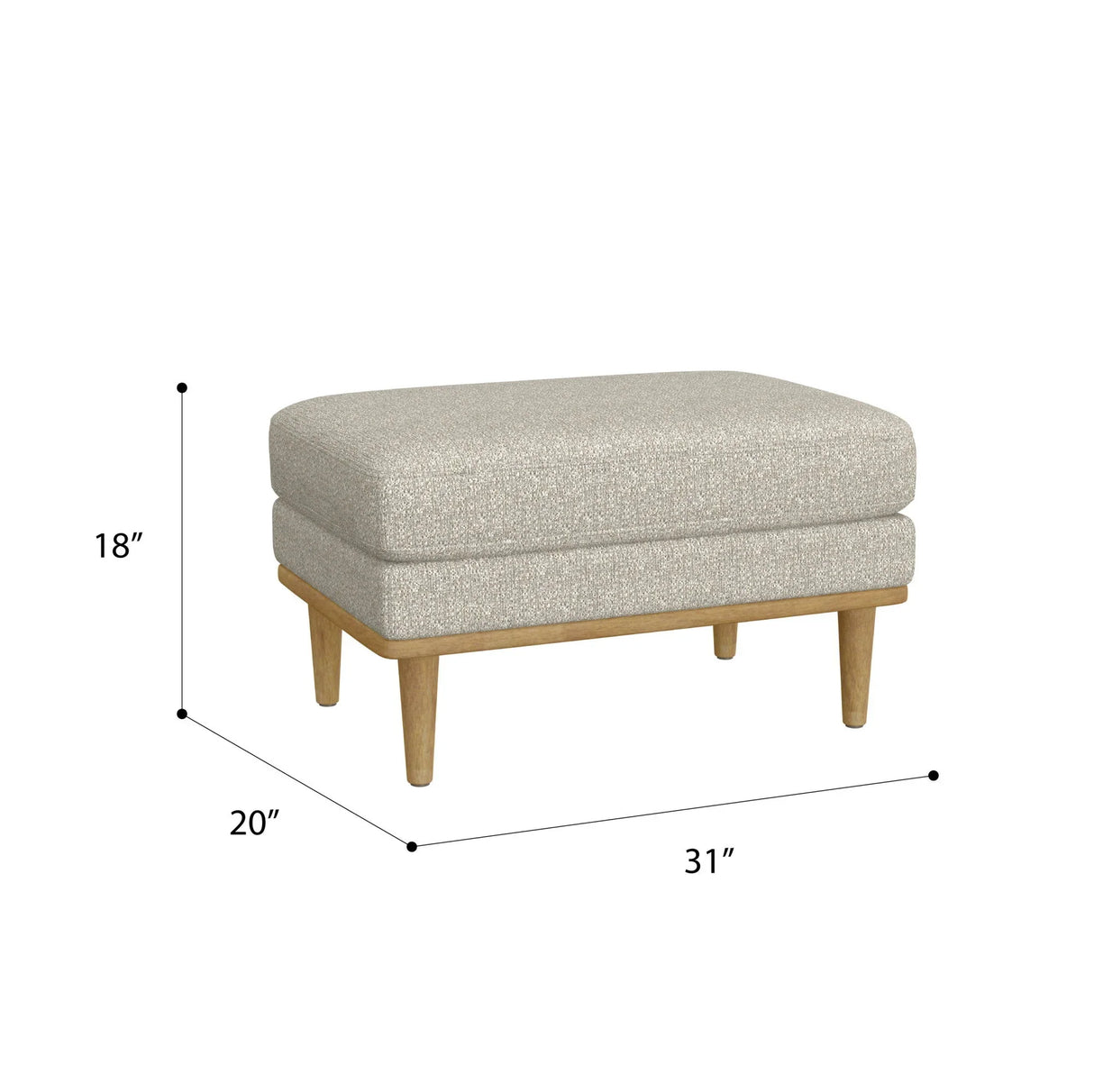 Revel - Chair Ottoman - Tan - Furniture Home Direct