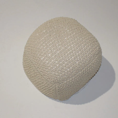 Semi Rounded Pouf, Cable Knitted, Perfect Seating - Furniture Home Direct