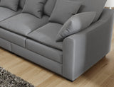 2 Piece Living Room Set Including Sofa and Love seat with Pillows - Grey - Furniture Home Direct