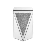 Side Table Geometric Mirrored Decorative Living Room Silver - Furniture Home Direct