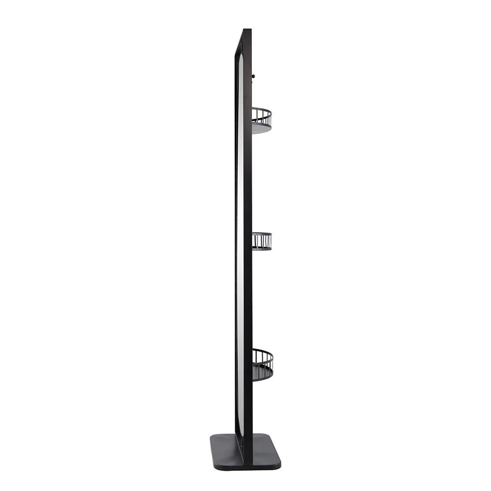 Full Length Standing Mirror, 360° Swivel Floor Mirror For Bedroom - Black - Furniture Home Direct