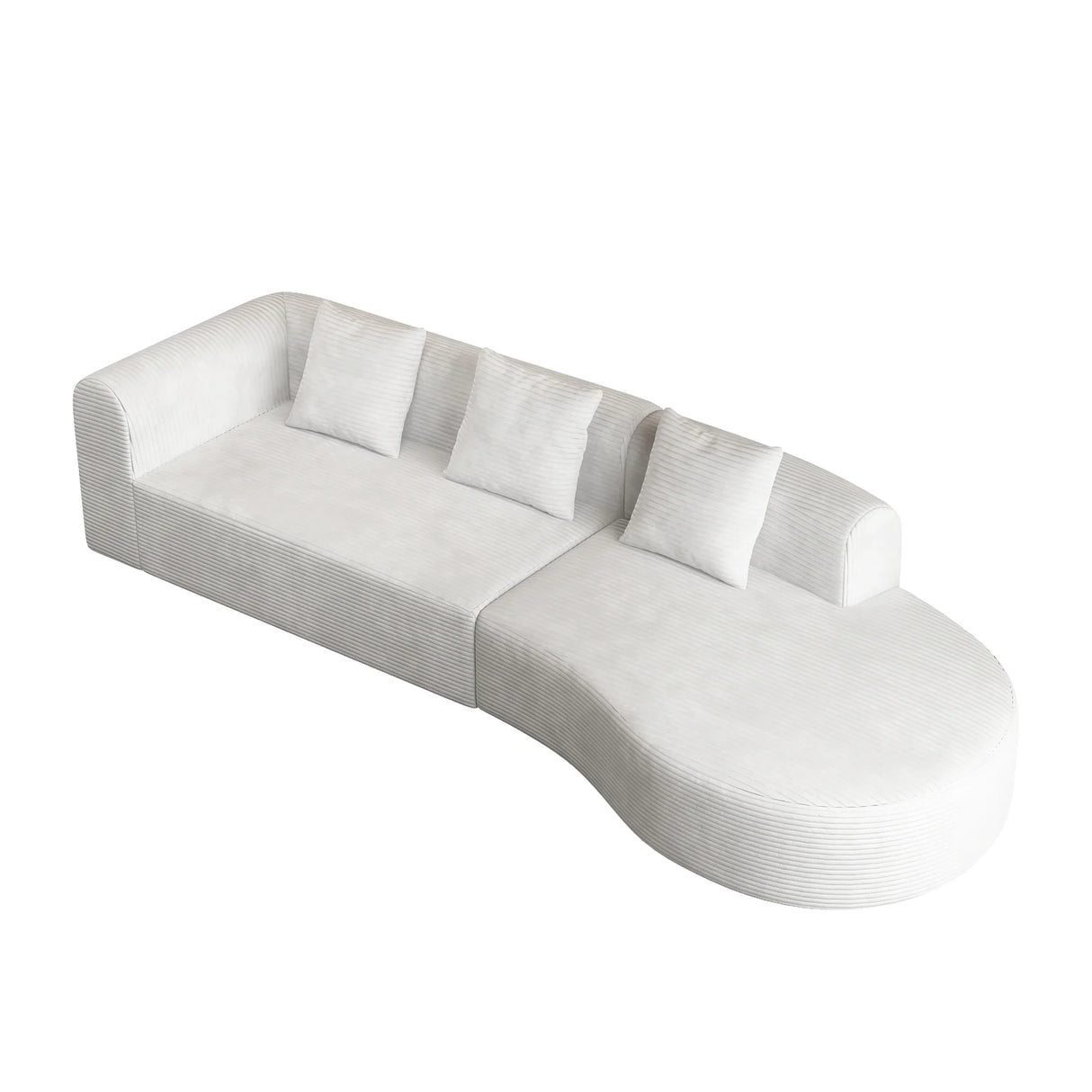 Modular Stationary Sofa - White - Furniture Home Direct