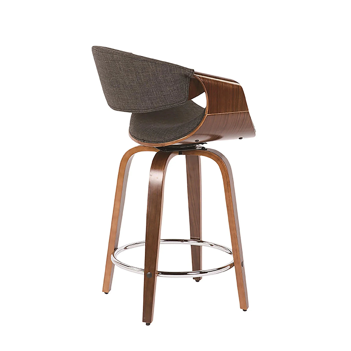 Curvini - Mid Century Modern Counter Stool (Set of 2) - Furniture Home Direct