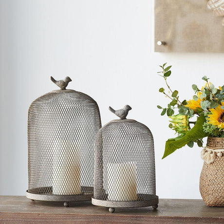 Ophira Sparrow Candle Holders (Set of 2) - Antique Gray - Furniture Home Direct