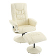 Recliner Chair With Ottoman, 360° Swivel Massage Lounge Chair With 5-Point Vibration & Heated Seat - Furniture Home Direct