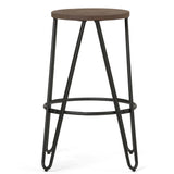 Simeon - Multifunctional Metal Stool With Wood Seat - Furniture Home Direct