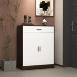 Freestanding Wooden Shoe Cabinet, 4 Tier Organizer With Drawer - Furniture Home Direct