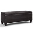 Avalon - Lift Top Rectangular Storage Ottoman - Tanners Brown - Furniture Home Direct
