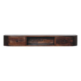 Lunar - 2 Drawer Floating Console - Chestnut - Furniture Home Direct