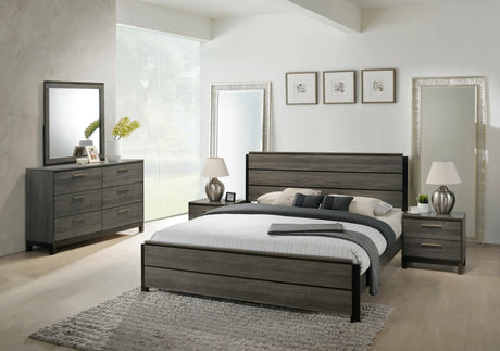 Bedroom Set Queen Size With Dresser Nightstands Grey - Furniture Home Direct
