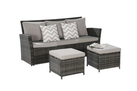 3 Piece Outdoor Wicker Set - Furniture Home Direct