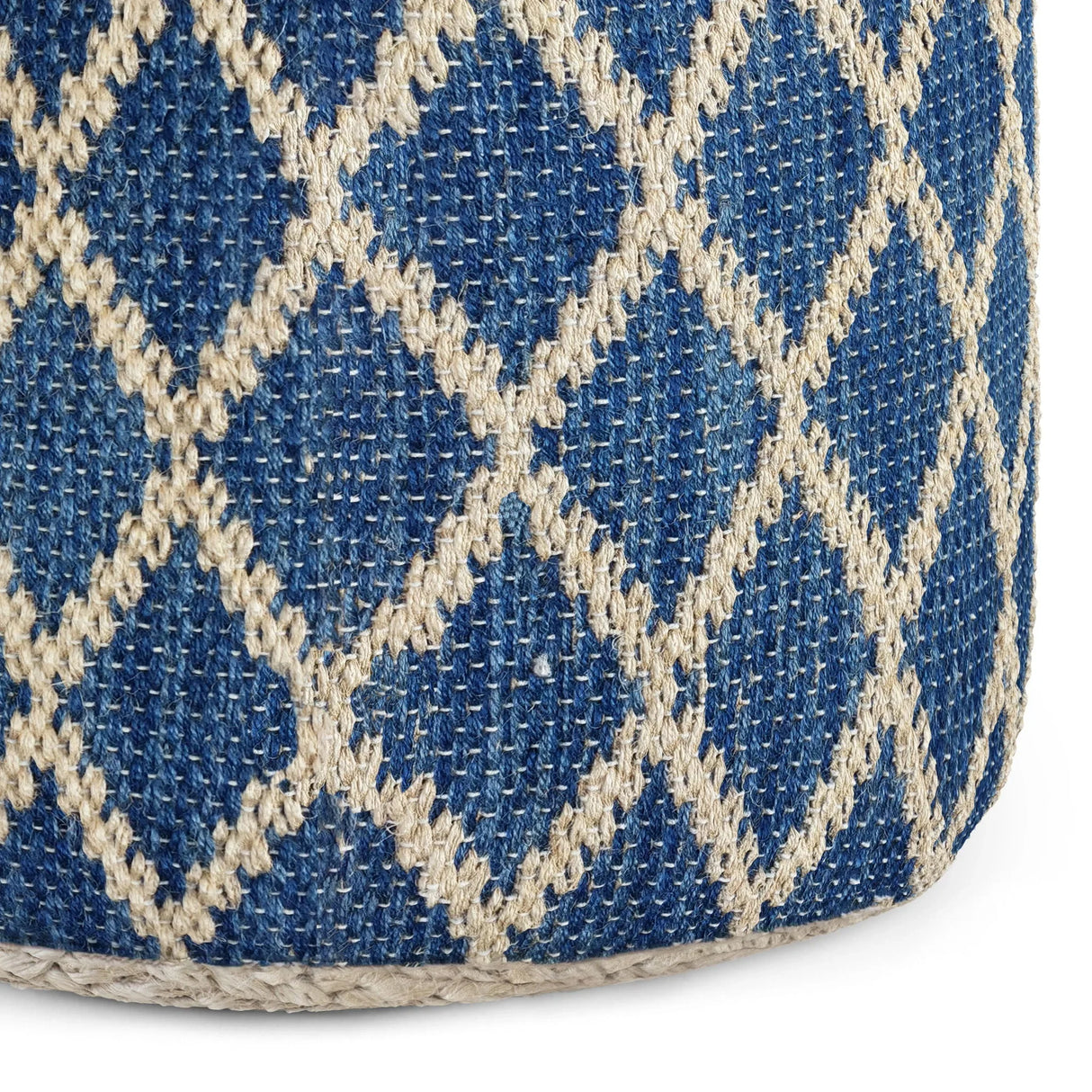 Edgeley - Handcrafted Round Pouf - Furniture Home Direct