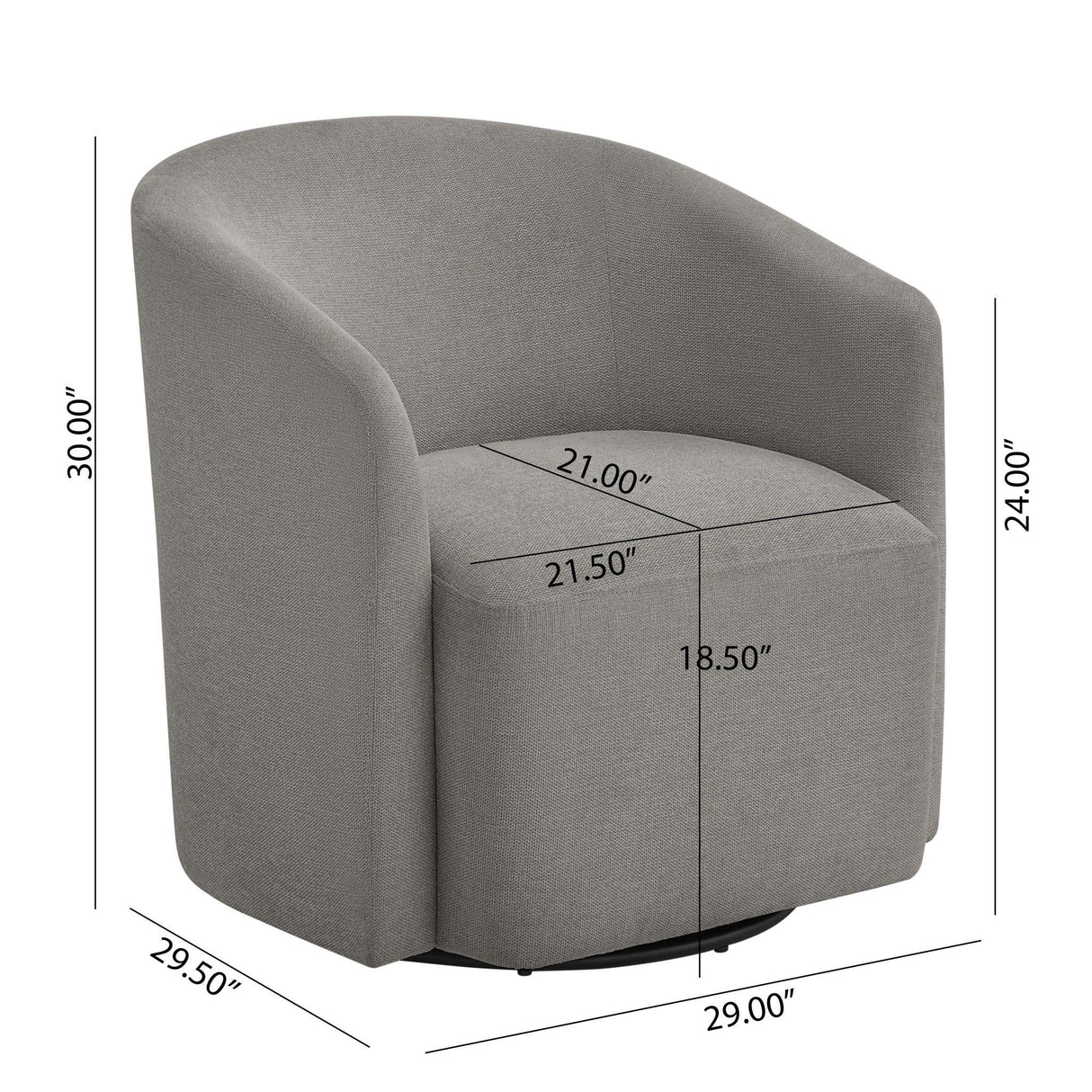 Ardena - Modern Swivel Barrel Chair - Furniture Home Direct