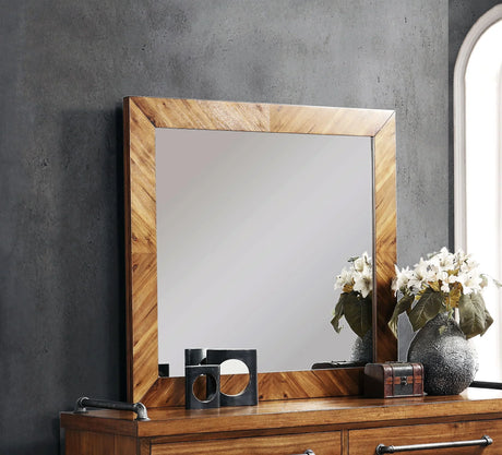 Steampunk - Mirror - Chestnut - Furniture Home Direct