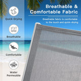 Outdoor Chaise Lounge Set Aluminum Frame Weatherproof Gray - Furniture Home Direct