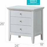 Hammond - 3 Drawer Nightstand - Furniture Home Direct