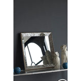 Antique Rectangle Mirror With Floral Accents, Mirrored Display Tray, Hanging Wall Mirror - Furniture Home Direct