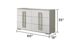 Bedroom Set Contemporary Full Bed Dresser Nightstand White - Furniture Home Direct