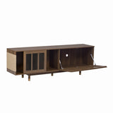TV Stand Mid Century Modern Cat House Console Walnut - Furniture Home Direct
