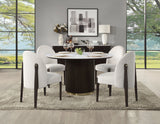 Clayten - Around Dining Table - Marble / Espresso - Furniture Home Direct