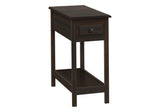 Accent End Table, 2 Tier, Storage Drawer, Transitional - Walnut - Furniture Home Direct