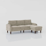 3 Seater Convertible Combination L Shaped Sofa With Footstools With Storage - Furniture Home Direct