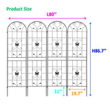 Garden Metal Trellis Rustproof Trellis For Climbing Plants Outdoor Flower Support - Furniture Home Direct