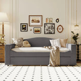 Upholstered Daybed With Storage Armrests, Trundle And Latest Integrated Bluetooth Audio System - Furniture Home Direct