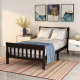 Platform Bed, Mattress Foundation Sleigh Bed With Headboard, Footboard, Slat Support - Furniture Home Direct