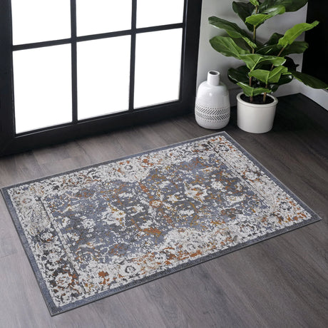 Payas - 2' X 3' Traditional Area Rug - Blue - Furniture Home Direct