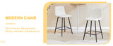 Counter Height Bar Stools Upholstered PU Leather White - Furniture Home Direct