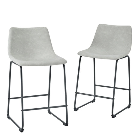 Industrial Counter Stools (Set of 2) - Furniture Home Direct