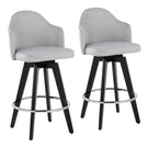 Ahoy - Contemporary Fixed Height Counter Stool With Round Footrest (Set of 2) - Furniture Home Direct