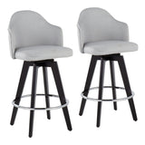 Ahoy - Contemporary Fixed Height Counter Stool With Round Footrest (Set of 2) - Furniture Home Direct