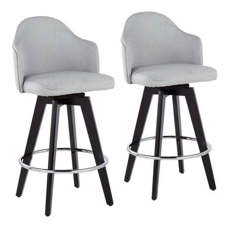 Ahoy - Contemporary Fixed Height Counter Stool With Round Footrest (Set of 2) - Furniture Home Direct