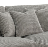 Tavia - Reversible Sectional Sofa With 6 Pillows - Gray - Furniture Home Direct